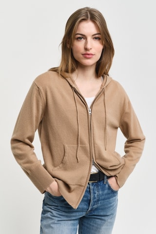 Cardigan regular in lana d’agnello - Beige