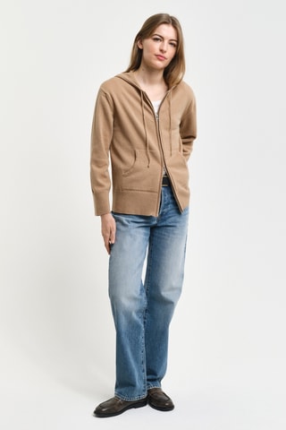 Cardigan regular in lana d’agnello - Beige