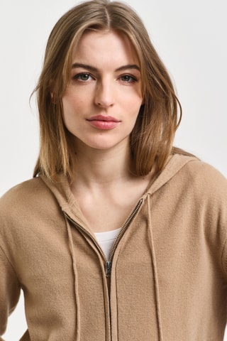 Cardigan regular in lana d’agnello - Beige