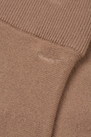 Gonna midi in lana d’agnello a vita alta - Beige