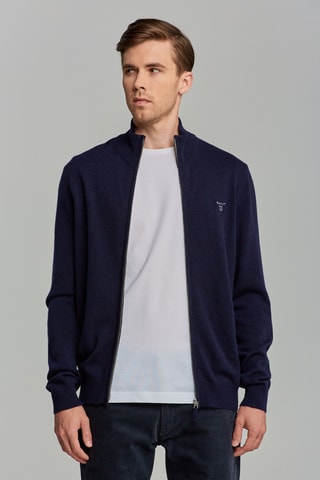 Cardigan in lana d’agnello - Navy