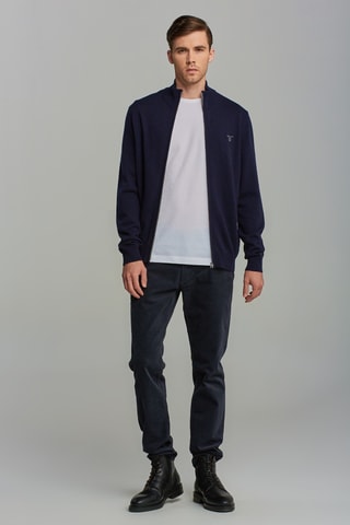 Cardigan in lana d’agnello - Navy