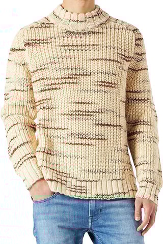 Maglia regular in lana - Crema