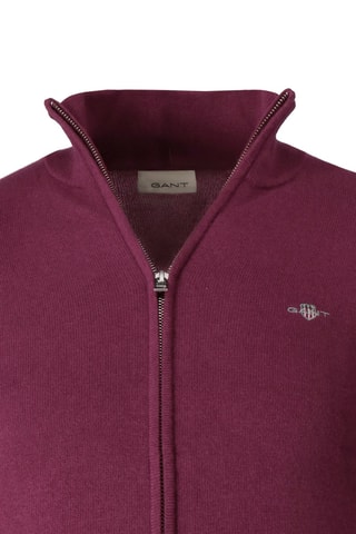 Cardigan regular in lana - Bordeaux