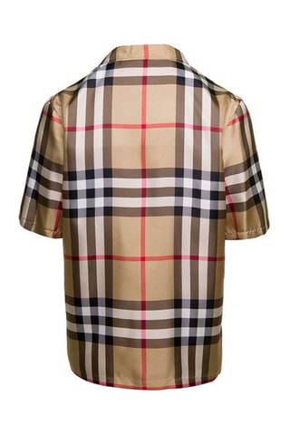 Camicia regular in seta - Beige