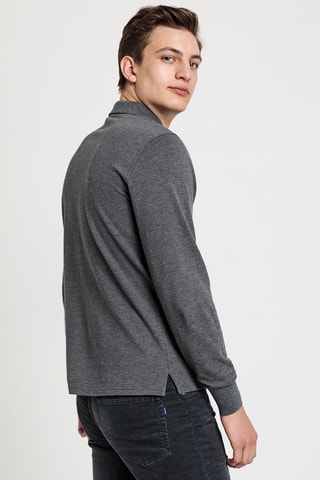 Polo regular - Grigio melange