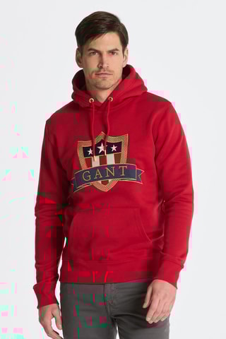 Felpa con cappuccio - Rosso