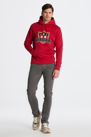 Felpa con cappuccio - Rosso