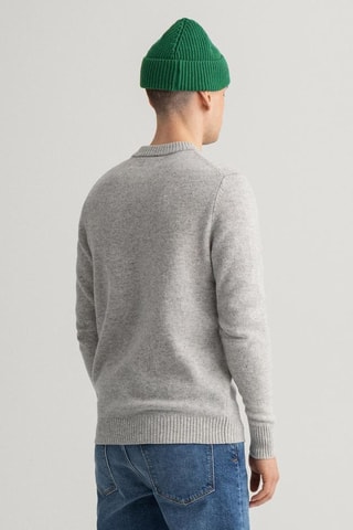 Maglia regular in lana d’agnello - Grigio melange