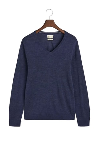 Maglia regular in lana merino - Blu