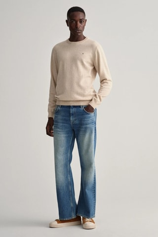 Maglia regular in lana - Beige