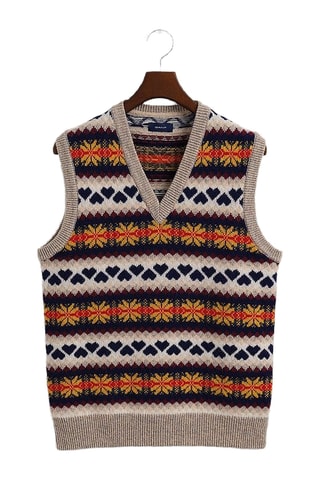 Gilet in lana d’agnello - Beige