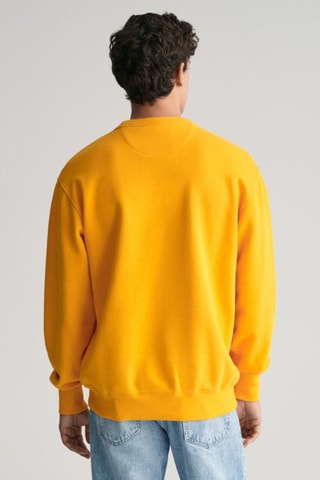 Felpa relaxed in cotone bio - Giallo