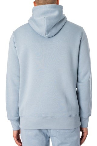 Felpa regular con cappuccio - Azzurro