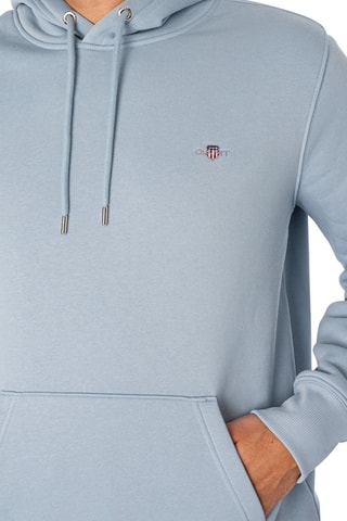 Felpa regular con cappuccio - Azzurro