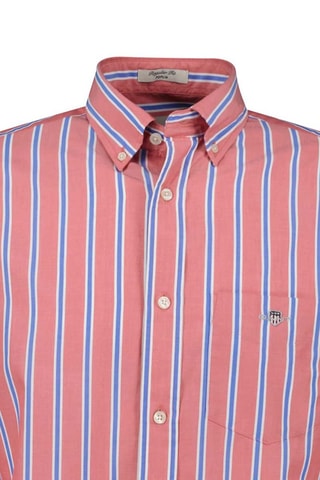 Camicia regular in cotone bio - Rosso mattone