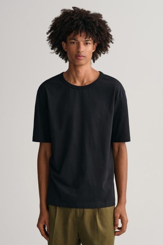 T-shirt relaxed in cotone bio - Nero