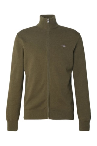 Cardigan in lana d’agnello - Kaki