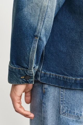 Sovracamicia relaxed in jeans - Blu