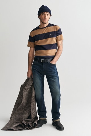 T-shirt regular - Kaki e nero