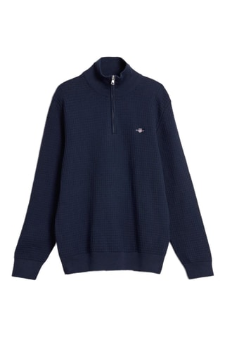 Maglia regular in cotone bio - Navy
