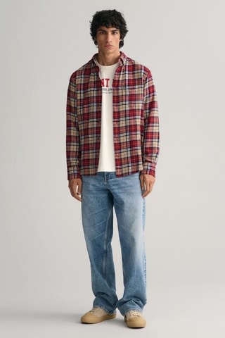 Camicia regular - Rosso