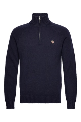 Maglia regular in lana - Navy