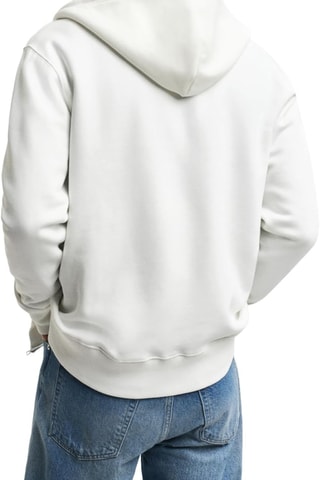 Felpa regular con cappuccio - Ecrù