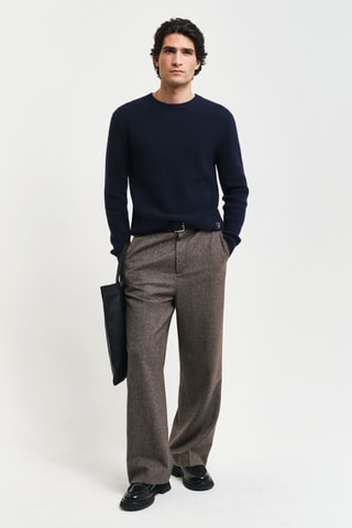 Maglia regular in lana - Navy