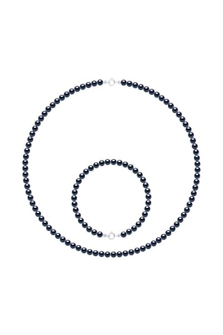 Conjunto Oro blanco y perlas cultivadas