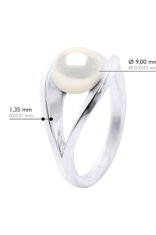 Anillo Plata y perla cultivada de agua dulce