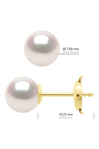 Dormilonas Oro amarillo y perlas cultivadas