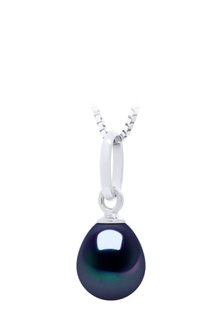 Colgante Oro blanco y perla cultivada