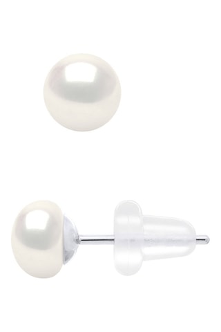 Dormilonas Oro blanco y perlas cultivadas