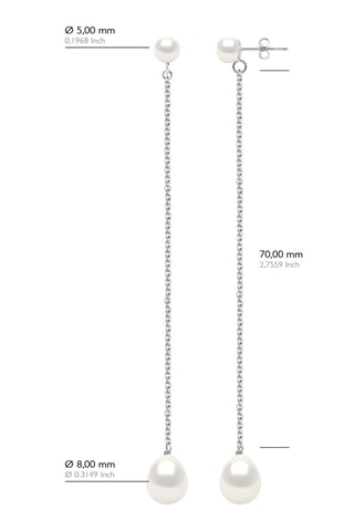 Pendientes Oro blanco y perlas cultivadas