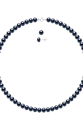 Conjunto Oro blanco y perlas cultivadas