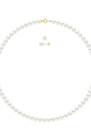 Conjunto Oro amarillo y perlas cultivadas