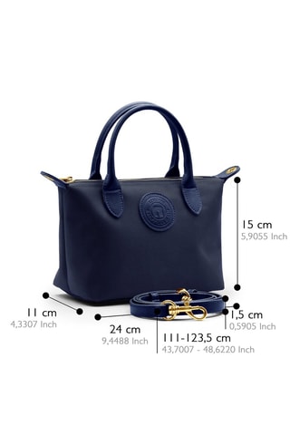 Bolso de piel Etretat - Azul