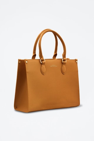 Bolso shopper de piel - Marrón