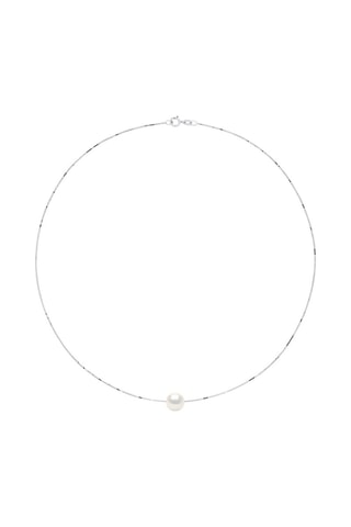 Collar Oro blanco y perla cultivada de agua dulce