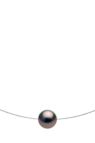 Collar Oro blanco y perla cultivada de Tahití