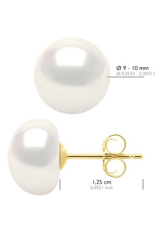 Dormilonas Oro amarillo y perlas cultivadas