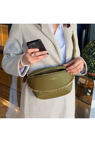 Riñonera de piel - Verde