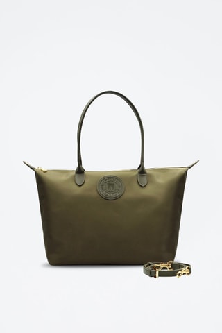 Bolso shopper de piel - Verde