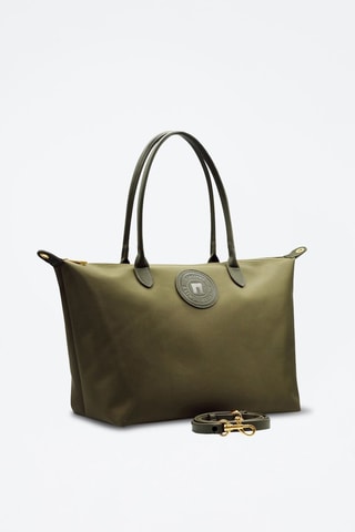 Bolso shopper de piel - Verde