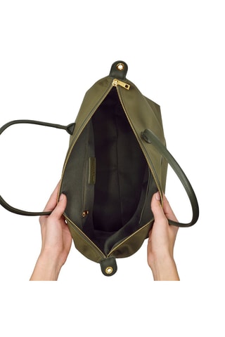 Bolso shopper de piel - Verde