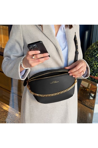 Riñonera de piel - Negro