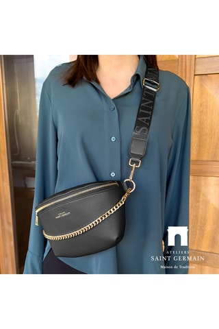 Riñonera de piel - Negro