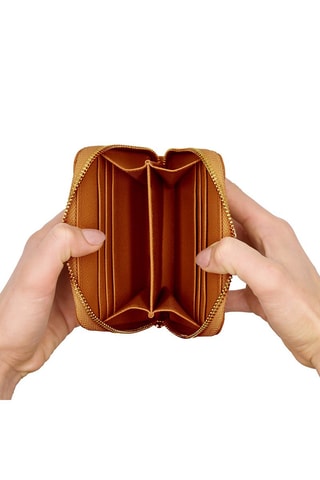 Monedero de piel - Marrón