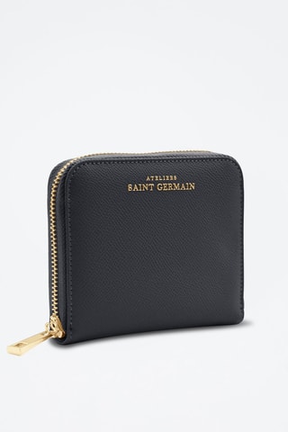 Monedero de piel - Negro